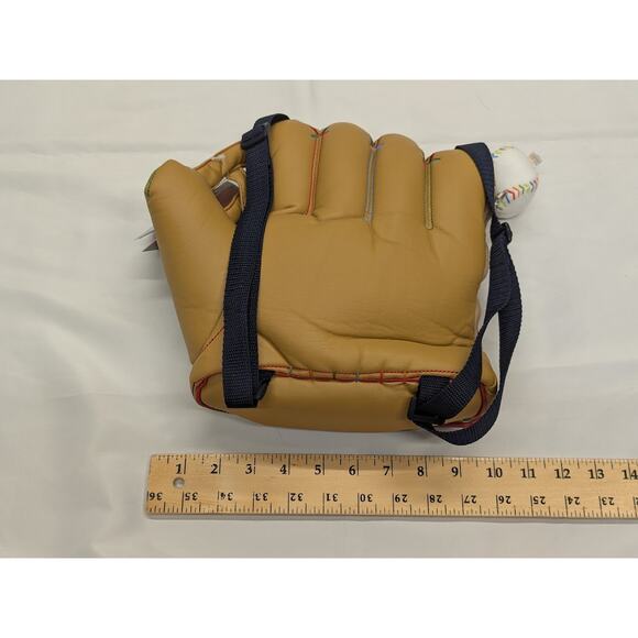 Lazoo Baseball Mitt Mini Backpack Bag Soft Plush Vinyl Travel Buddy NEW - Picture 5 of 9